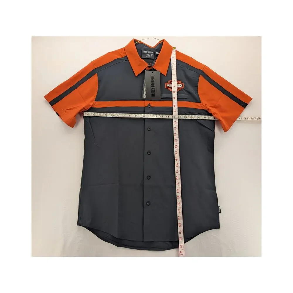NWT Harley Davidson Men's Coolcore Bar & Shield Shirt in Vintage Orange size M